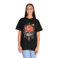 Retro-Futurist Garden Sundial Peony T-Shirt Graphic