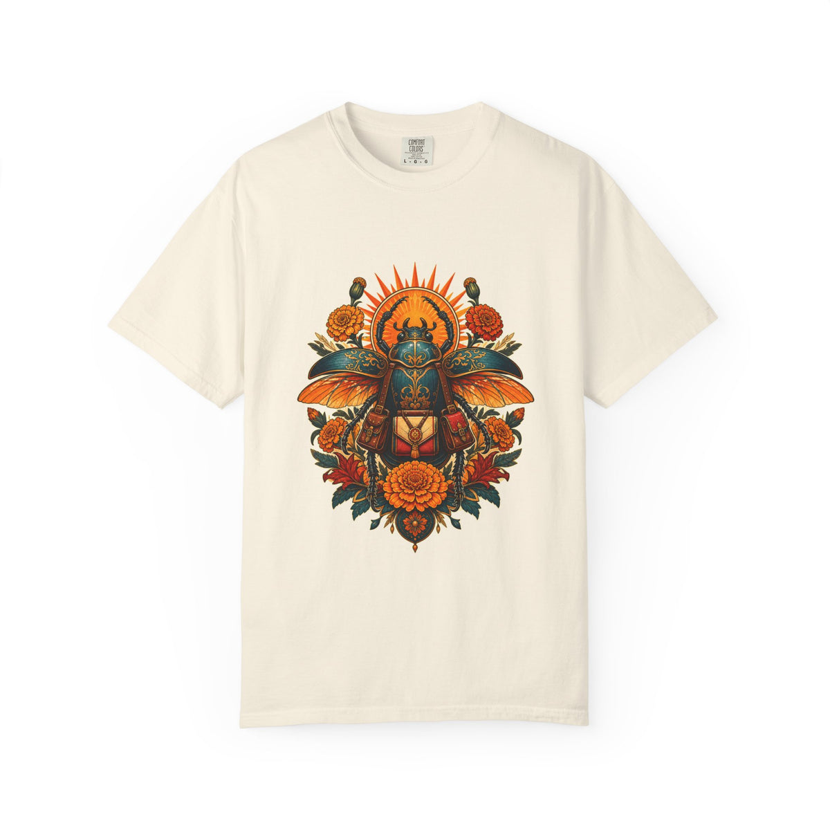 Marigold Scarab Courier Graphic Tee