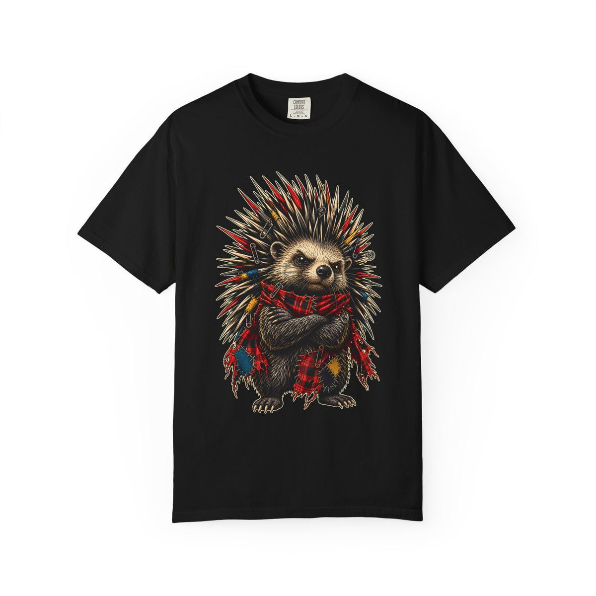 Punk Plaid Porcupine Graphic Tee