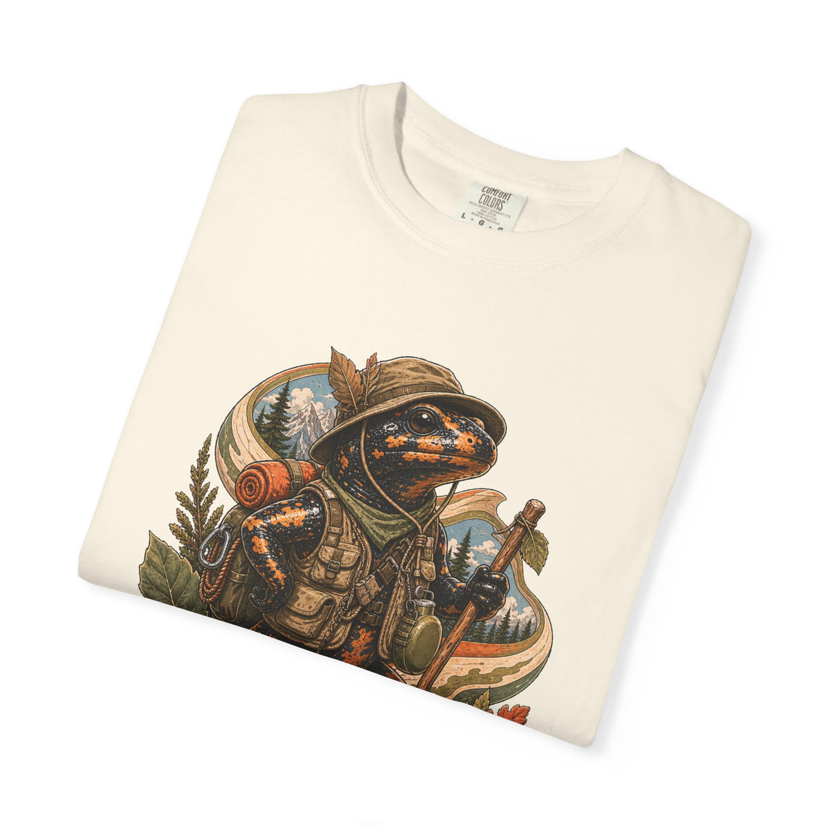 Khaki Utility Salamander Hiker Graphic Tee