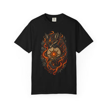 Woodcut Magma Fox Crest T-Shirt Graphic