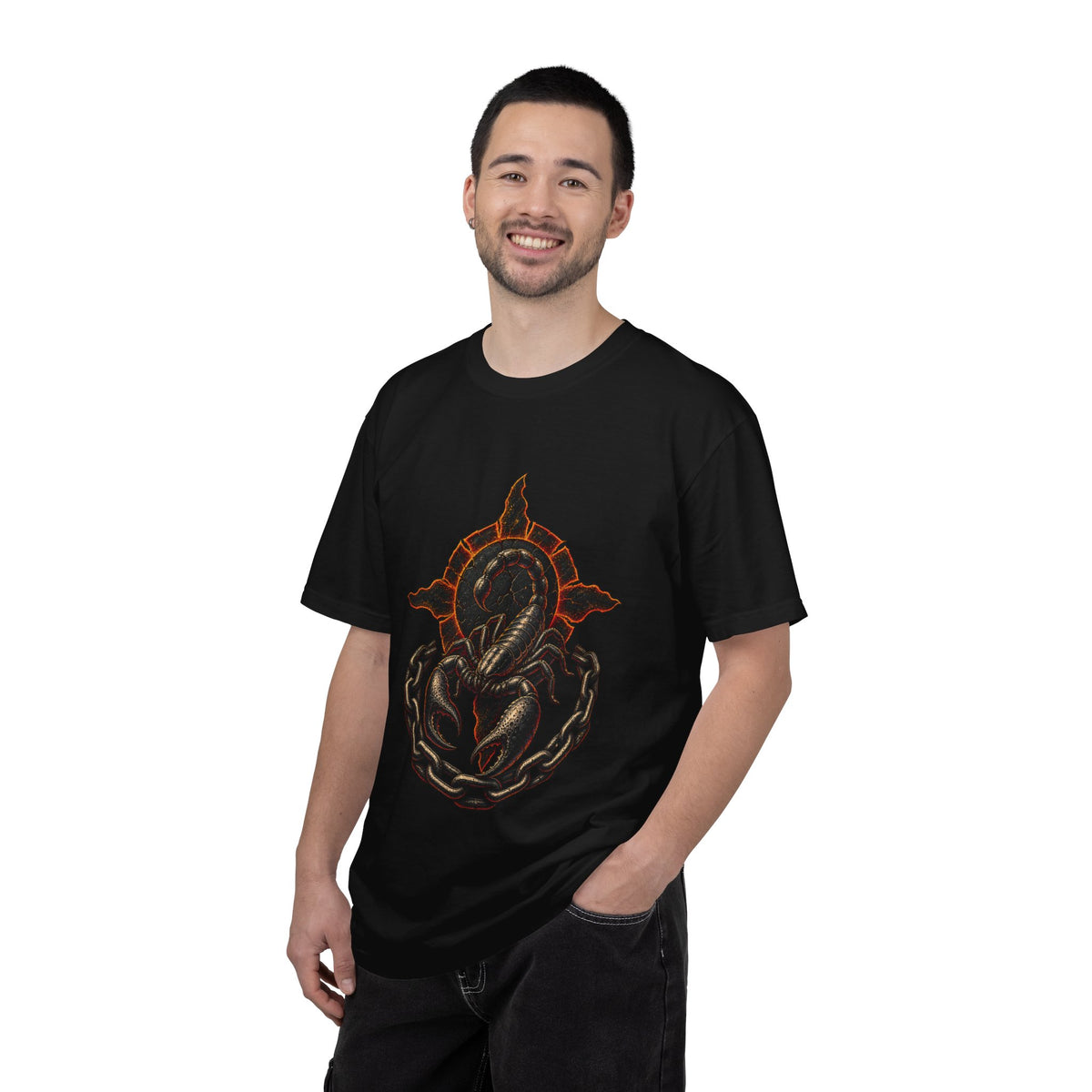 Black Sun Scorpion Desert Metal Graphic Tee