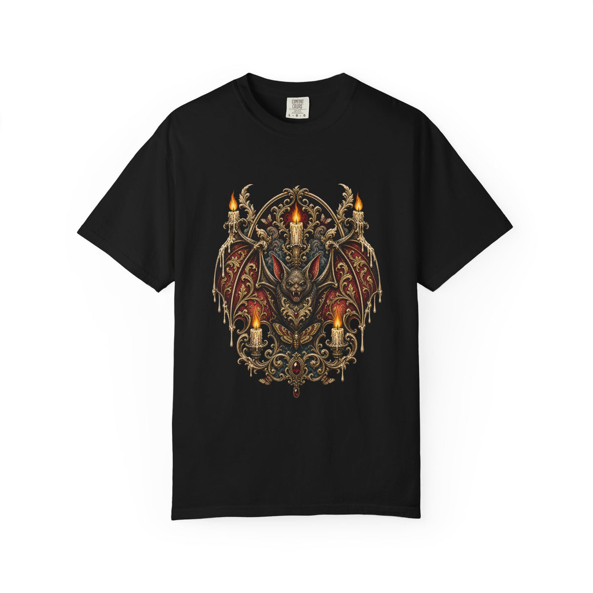 Baroque Candle Bat Graphic Tee