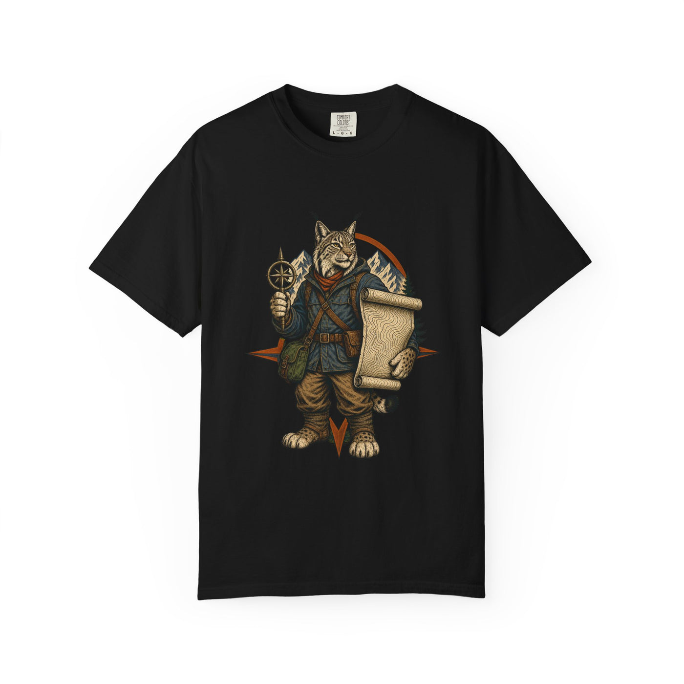 Woodcut Mountain Lynx Graphic Tee