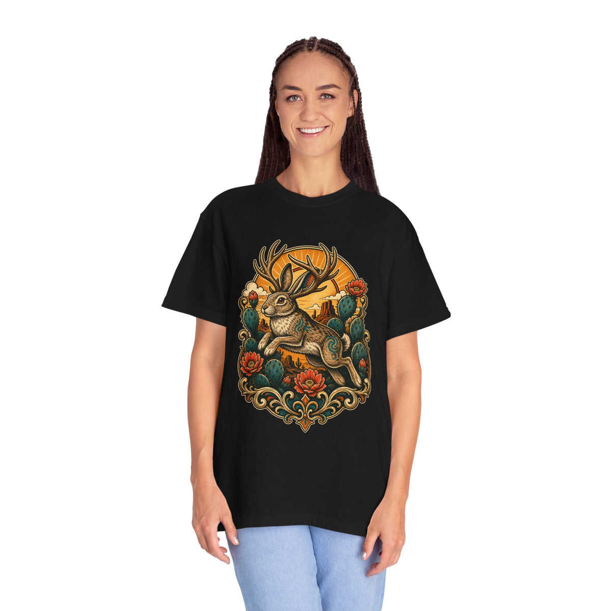 Tattoo Flash Desert Jackalope T-Shirt Graphic