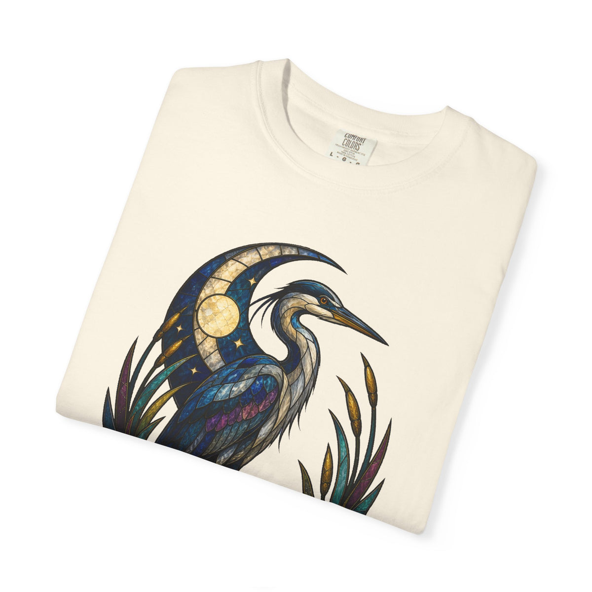 Stained Glass Night Heron Graphic Tee