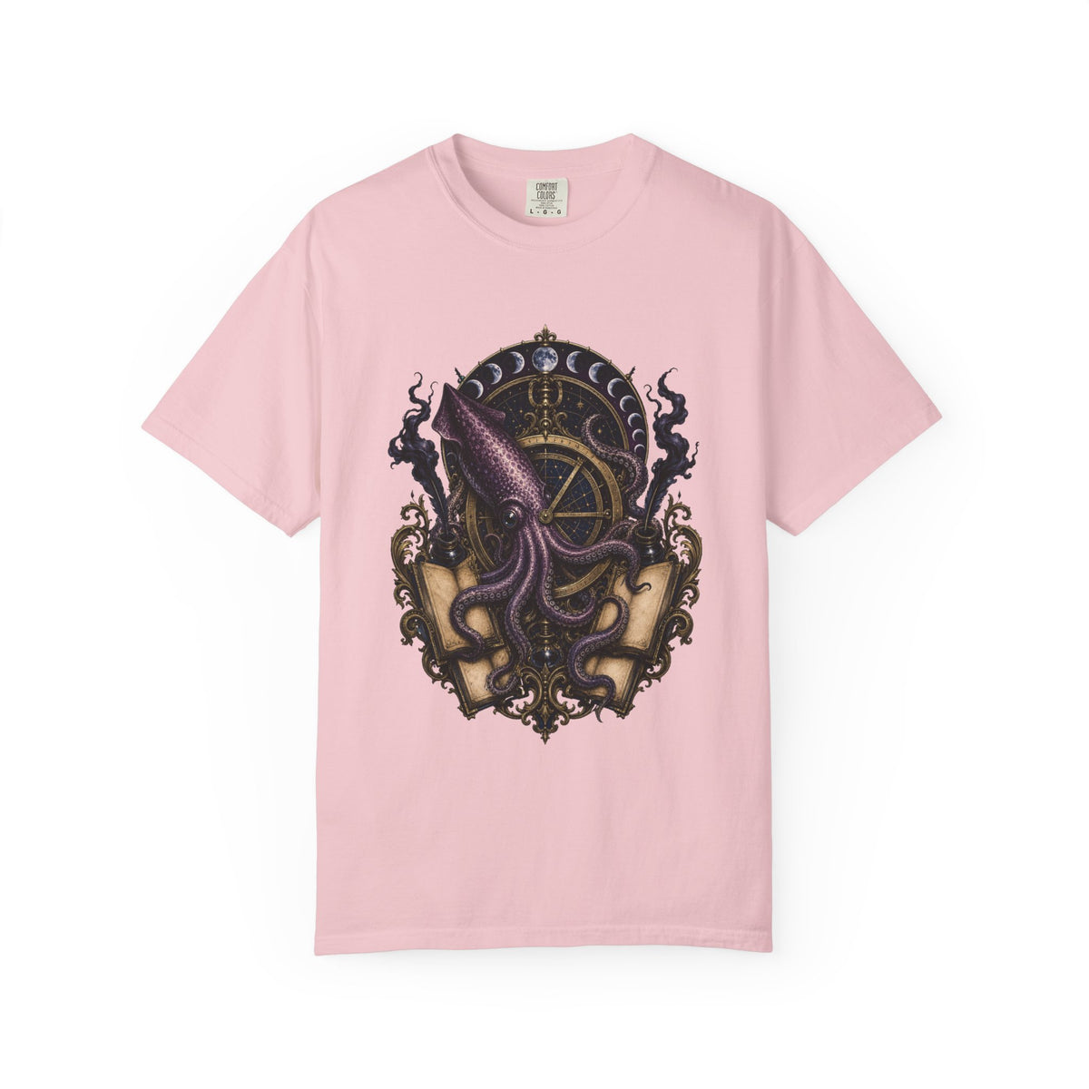 Dark Academia Squid Astrolabe Graphic Tee