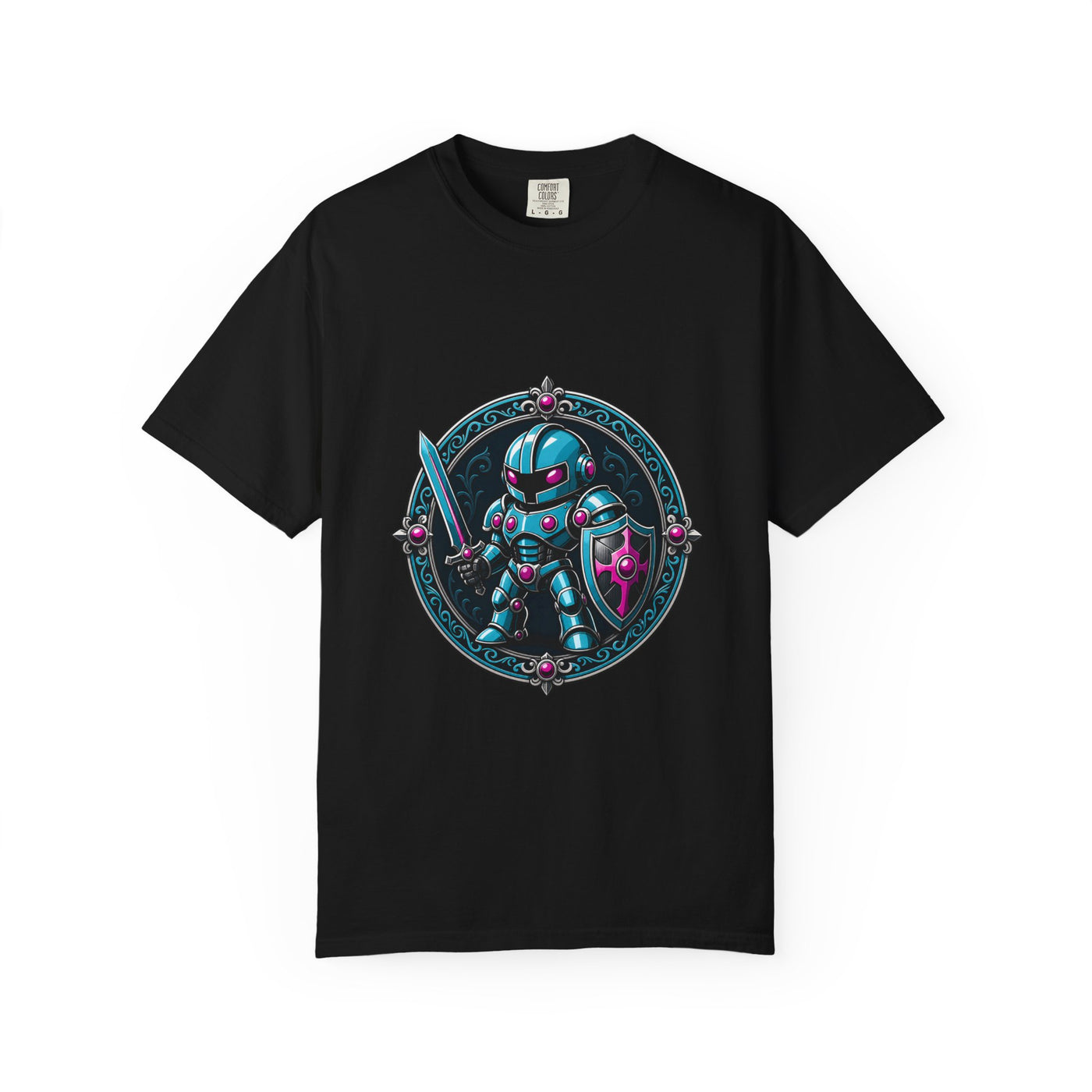 Robot Knight Crest T-Shirt Graphic