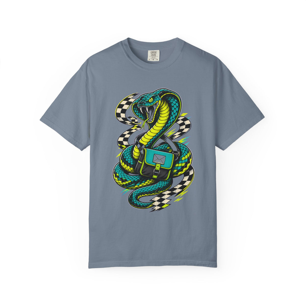 Neon Checker Cobra Courier Graphic Tee