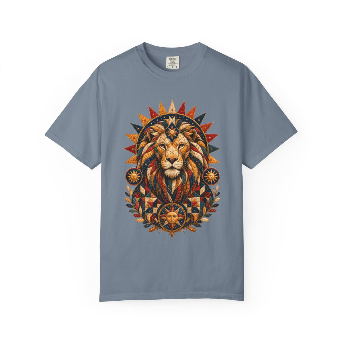 Quilted Solar Lion T-Shirt Graphic