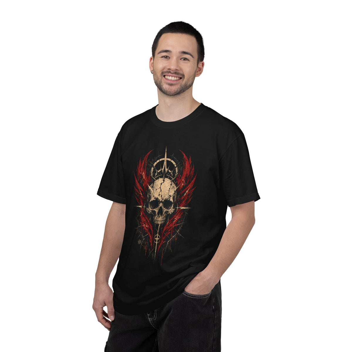 Crimson Relic Skull T-Shirt Graphic