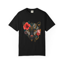 Zebra Bloom Panther Mask Graphic Tee
