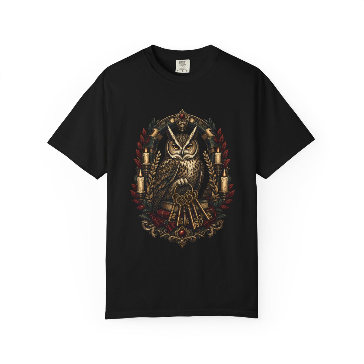 Dark Academia Owl Keymaster Graphic Tee
