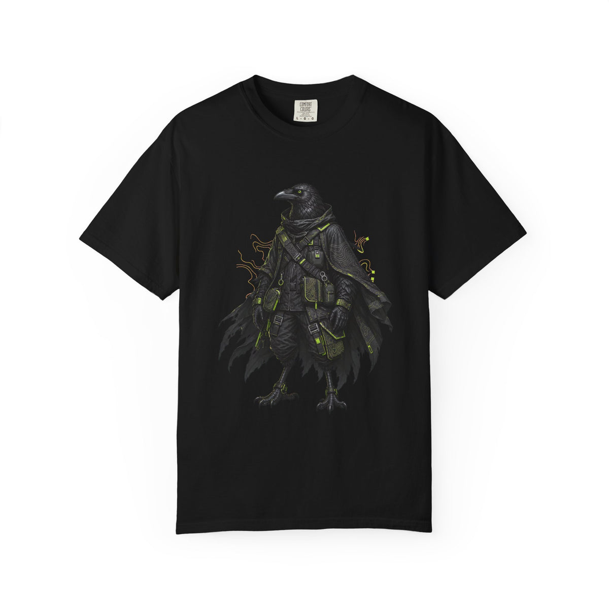 Techwear Raven Courier Streetwear T-Shirt Graphic