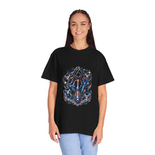Retro-Futurist Botanical Pinball Iris T-Shirt Graphic