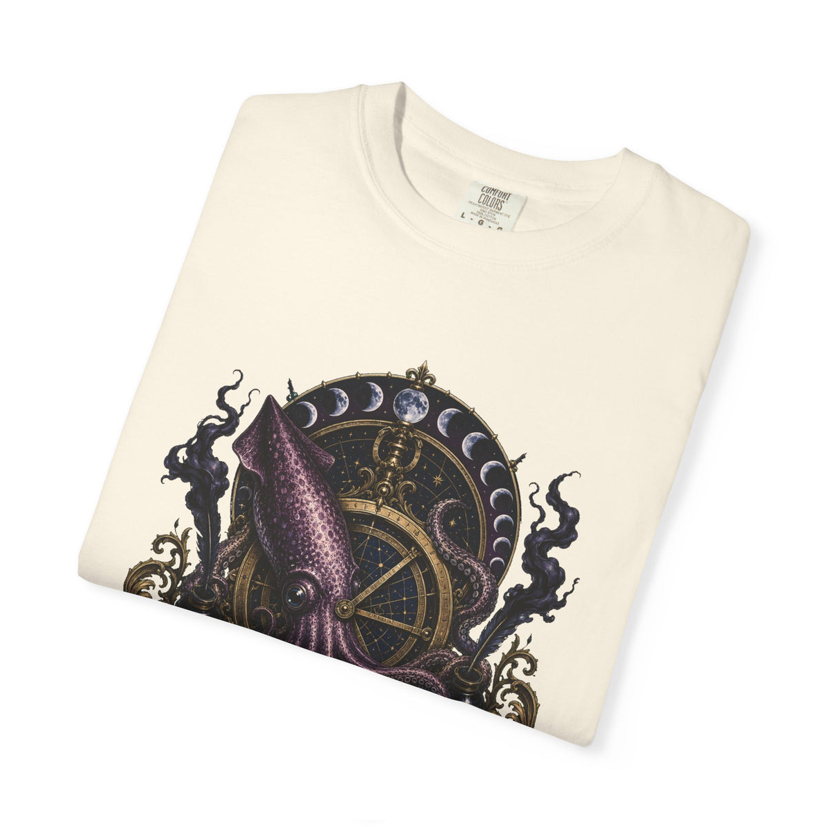 Dark Academia Squid Astrolabe Graphic Tee