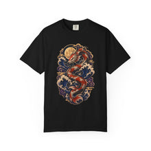 Moonlit Koi Serpent Wave T-Shirt Graphic