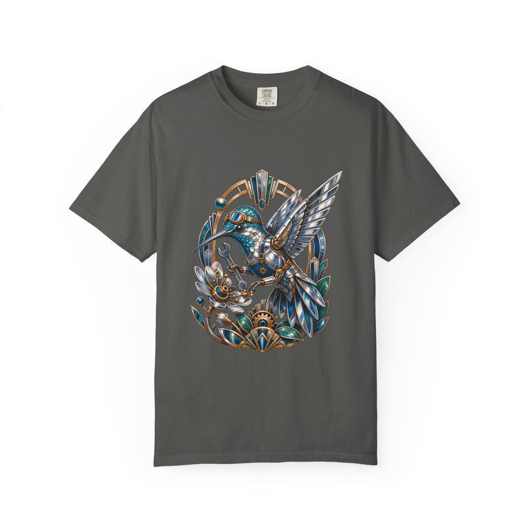 Chrome Neo-Deco Hummingbird Mechanic T-Shirt Graphic