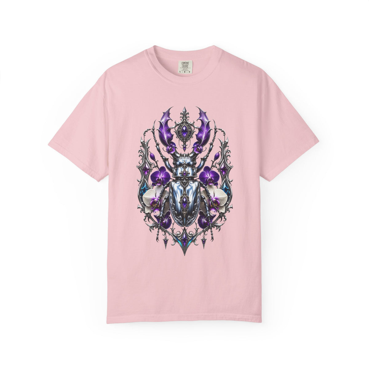 Chrome Orchid Stag Beetle Graphic Tee
