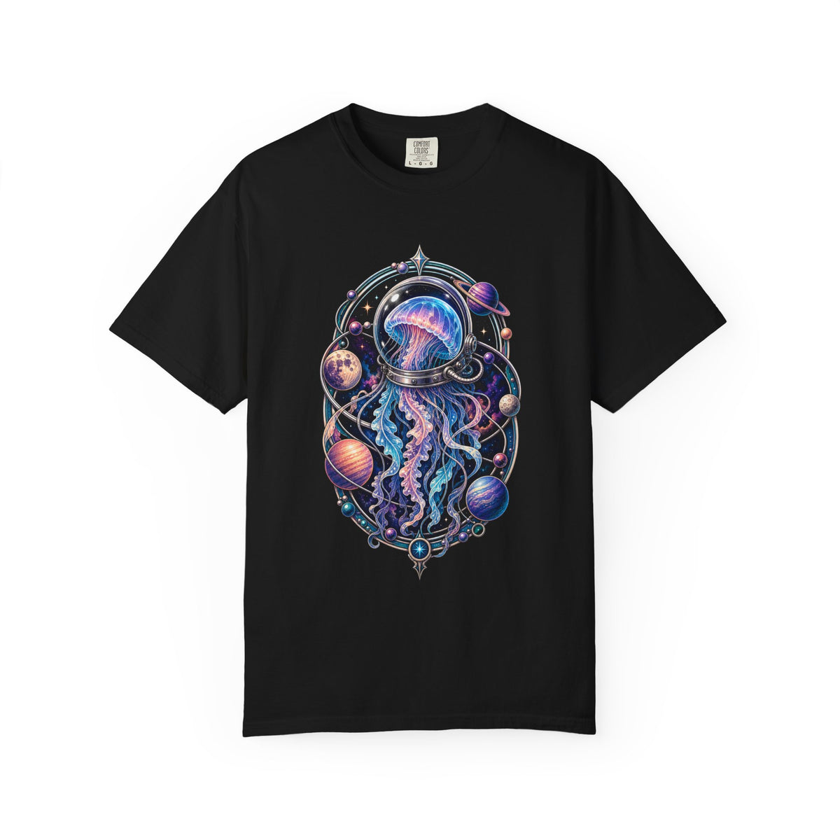 Jellyfish Astronaut Cosmic Graphic T-Shirt