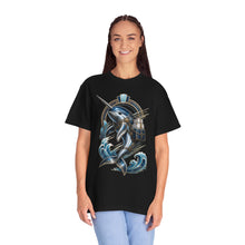 Neo Deco Chrome Narwhal Courier T-Shirt Graphic