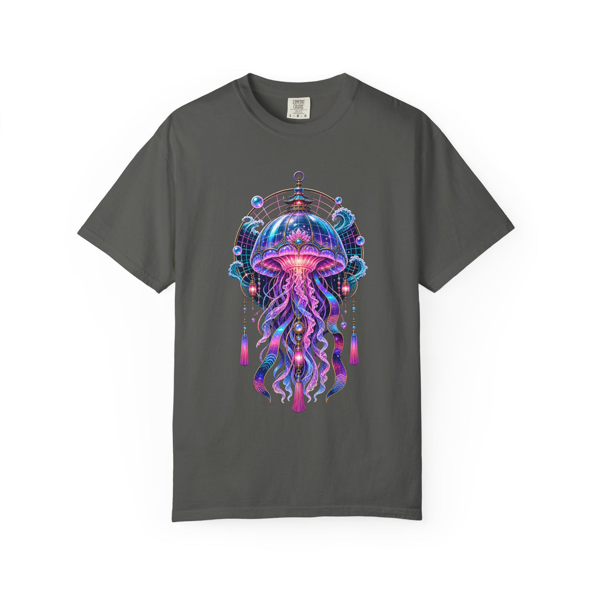 Vaporwave Jellyfish Lantern Graphic Tee