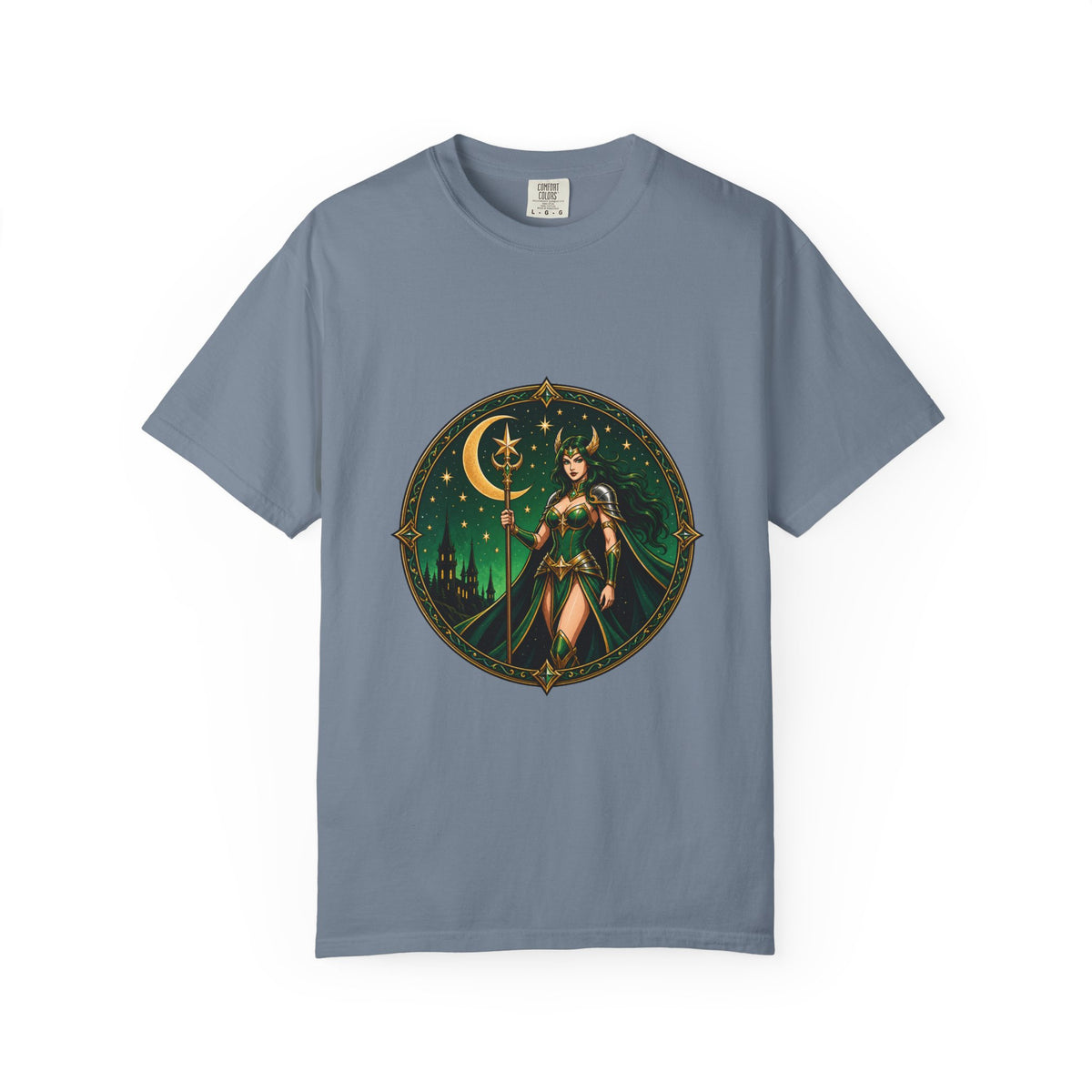 Emerald Moon Queen Fantasy Crest T-Shirt Graphic