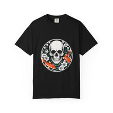 Koi Skull Floral Badge T-Shirt Graphic