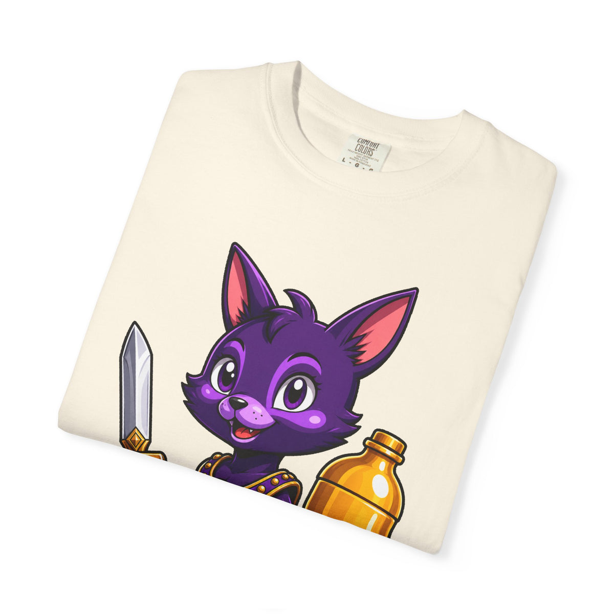 Purple Cat Adventurer T-Shirt Graphic