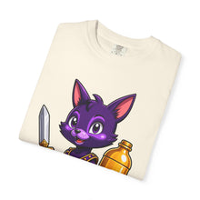 Purple Cat Adventurer T-Shirt Graphic