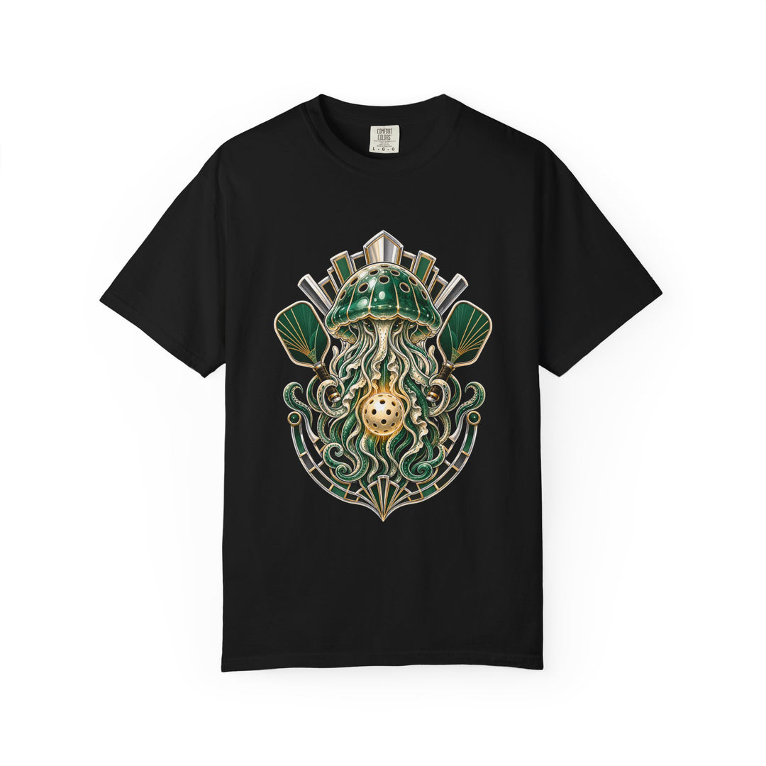 Art Deco Pickleball Jellyfish T-Shirt Graphic