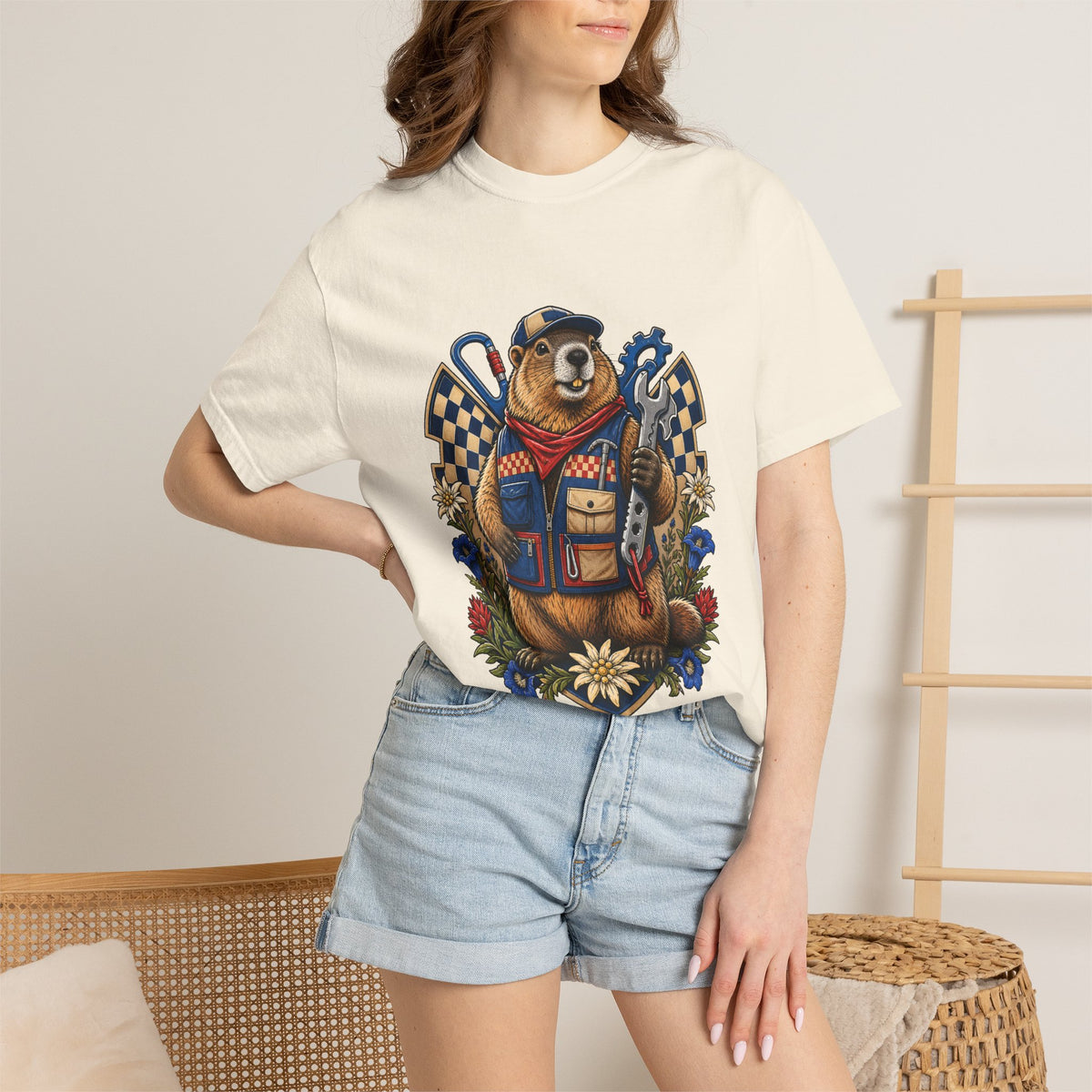 Alpine Checkerboard Marmot Graphic Tee