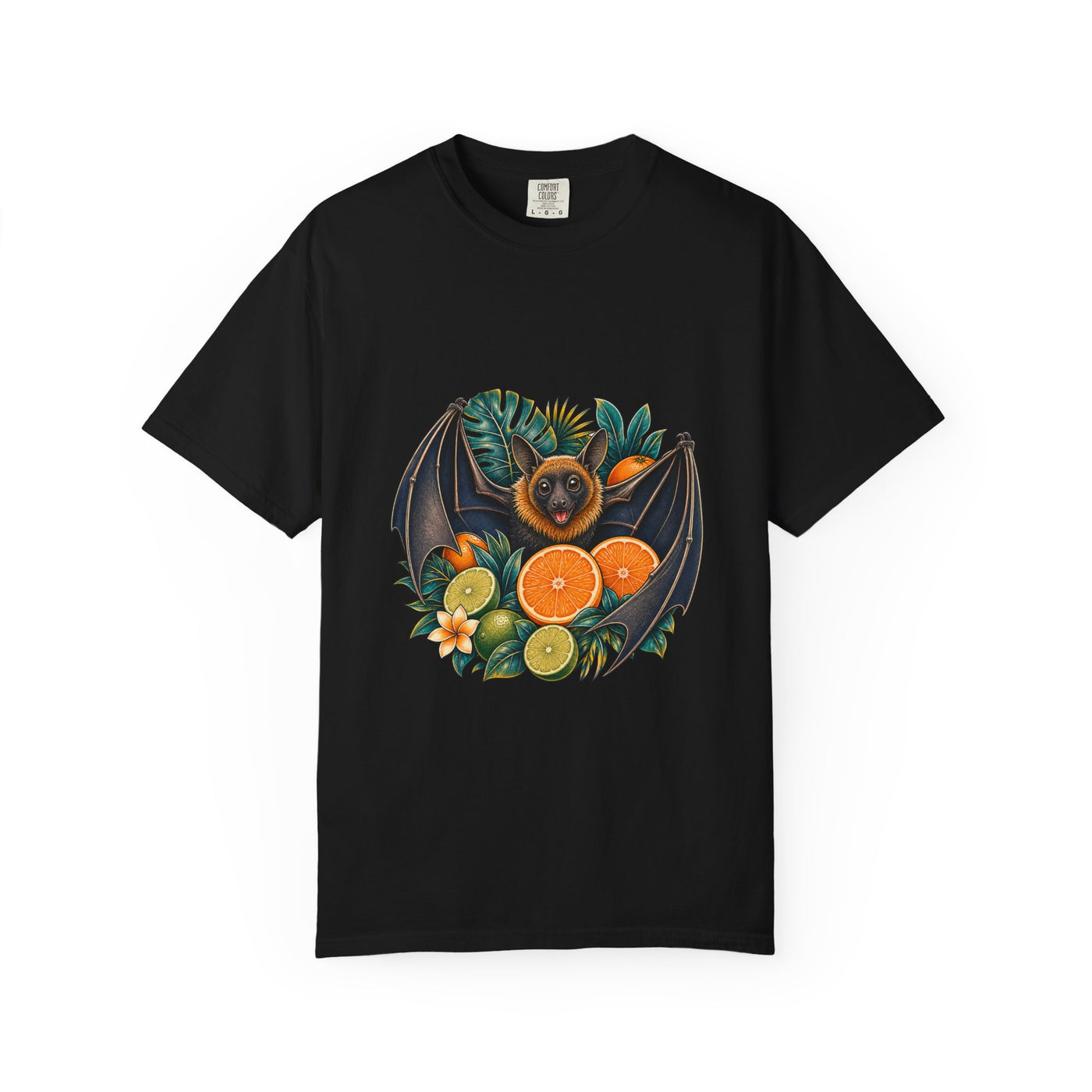 Tropical Citrus Bat Graphic Tee