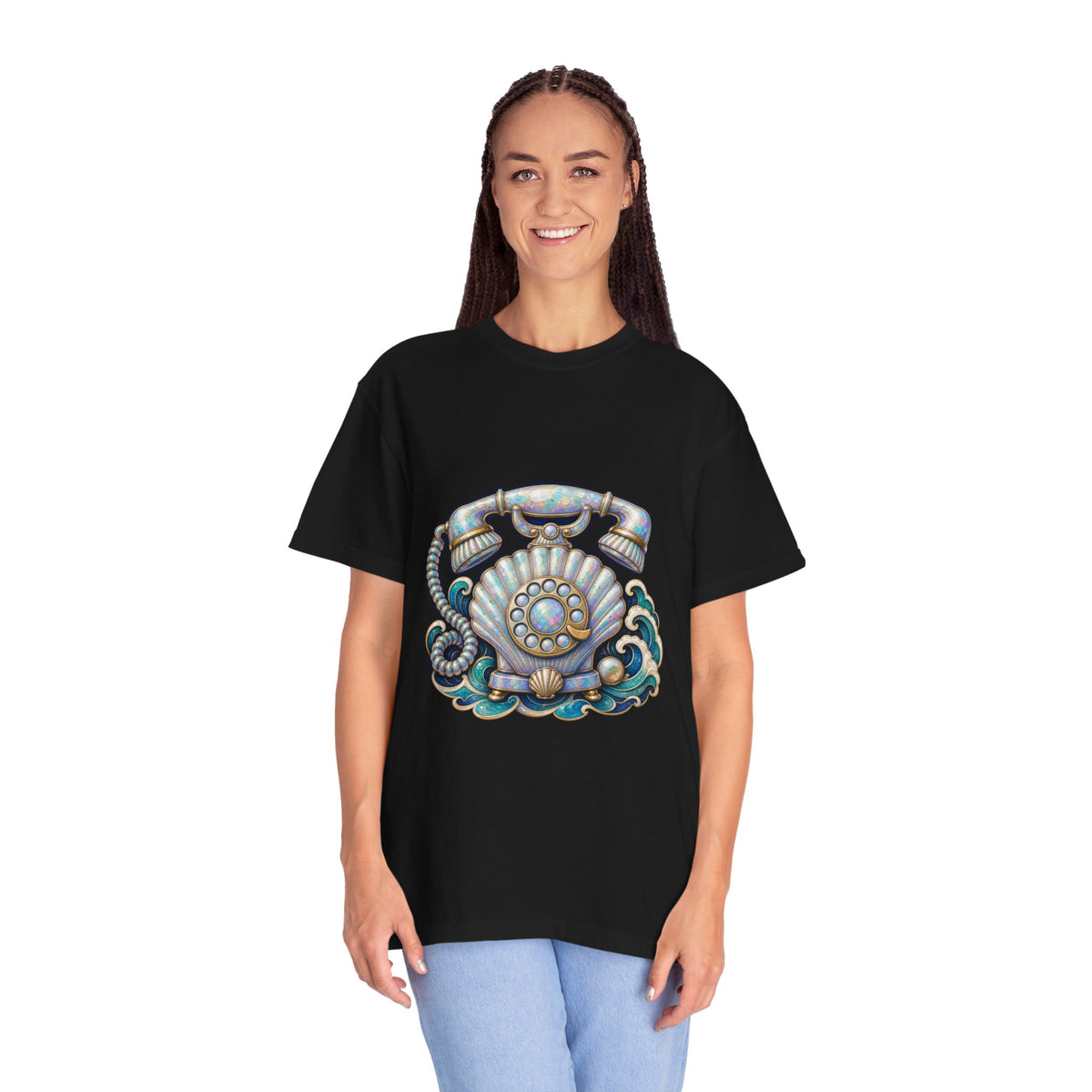 Opal Coastal Rotary Phone Scallop T-Shirt Graphic