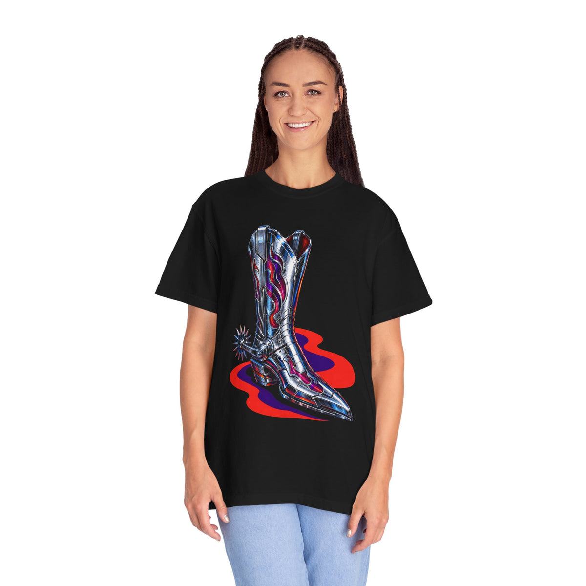 Chrome Rodeo Boot Futurist Graphic Tee