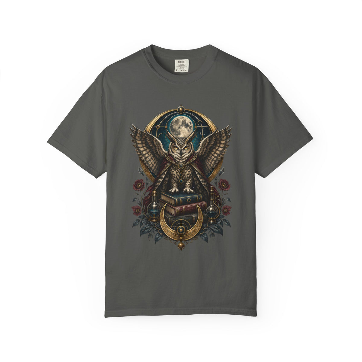 Dark Academia Moon Owl Graphic Tee