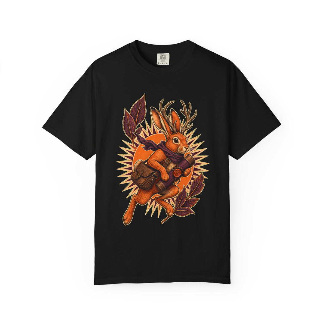 Persimmon Jackalope Courier Tattoo Flash Graphic Tee