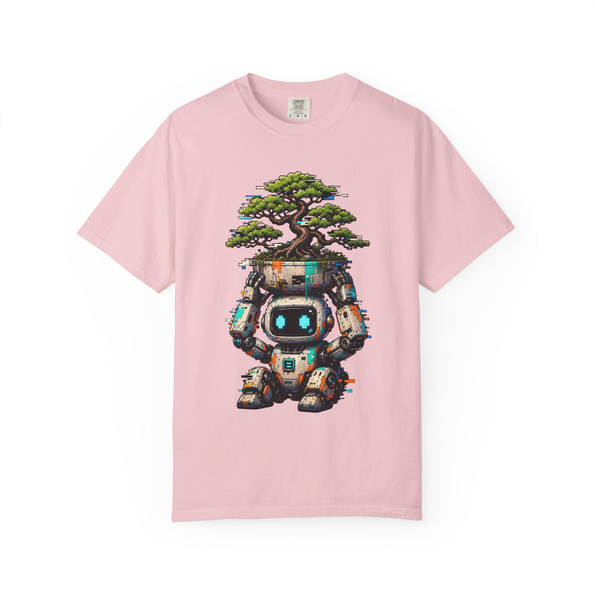 Glitch Bonsai Street Robot T-Shirt Graphic