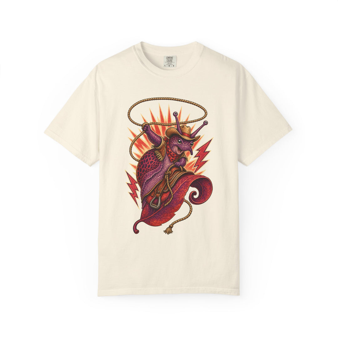 Red Violet Leopard Slug Rodeo Graphic Tee