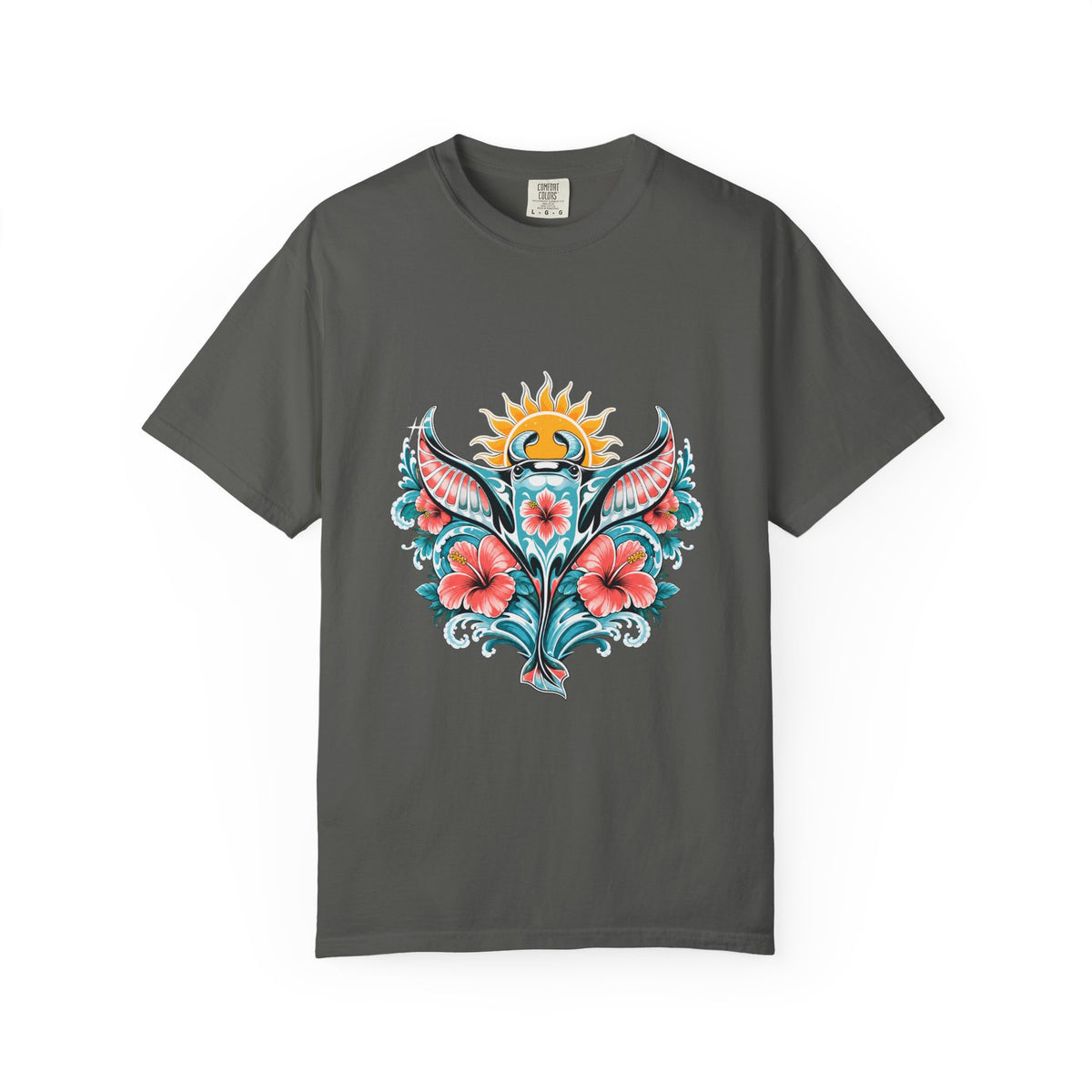 Surfcore Hibiscus Manta Ray Graphic Tee
