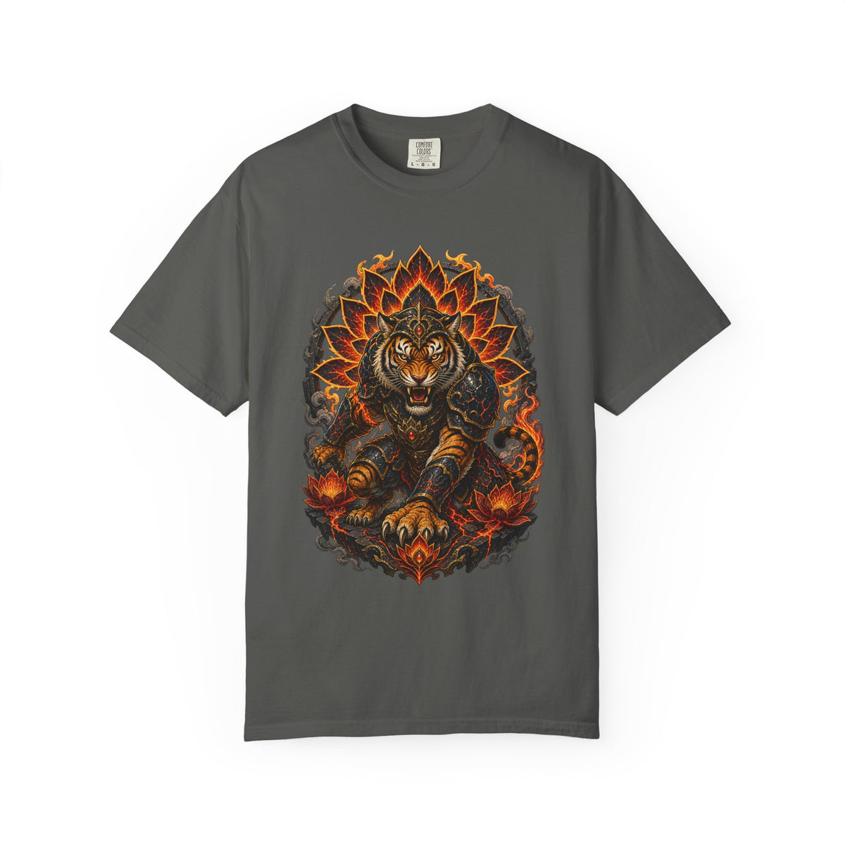 Volcanic Tiger Lotus Guardian T-Shirt Graphic
