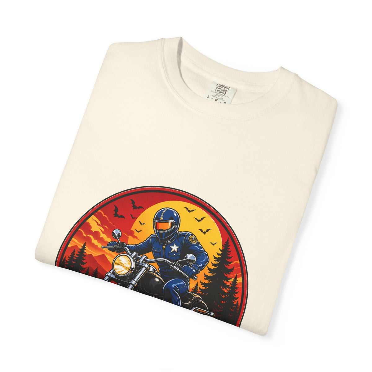 Retro Sunset Motorcycle Rider T-Shirt Graphic