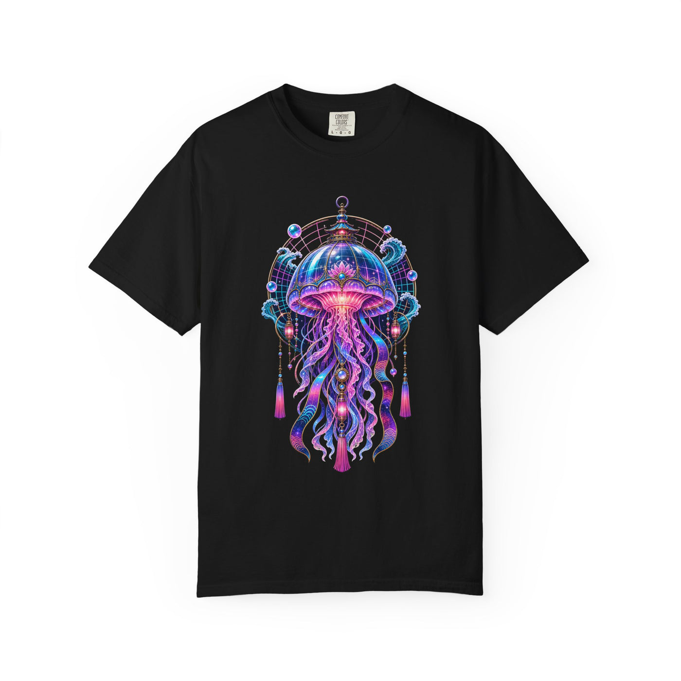 Vaporwave Jellyfish Lantern Graphic Tee