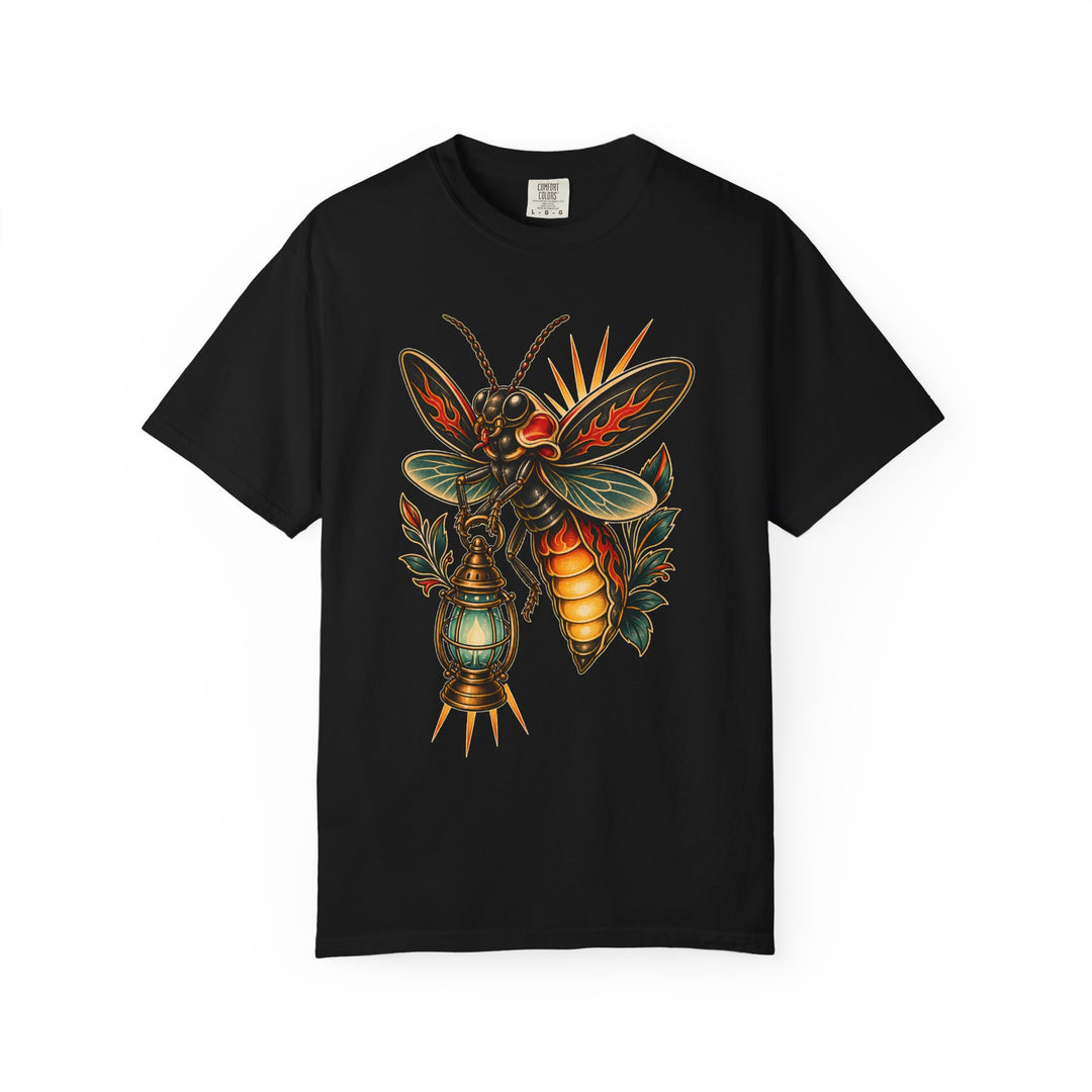 Tattoo Flash Firefly Lantern Graphic Tee