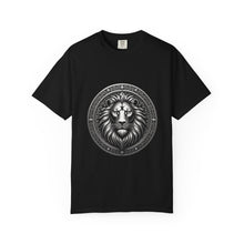 Ornate Lion Crest Monochrome T-Shirt Graphic