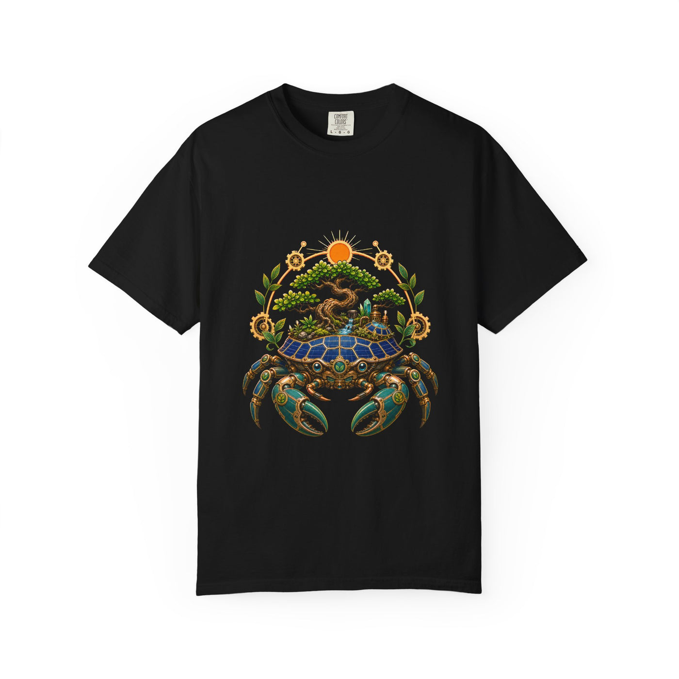 Solarpunk Bonsai Mech Crab Graphic Tee