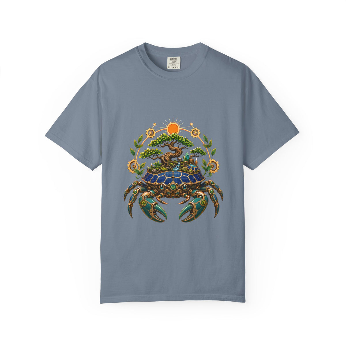 Solarpunk Bonsai Mech Crab Graphic Tee