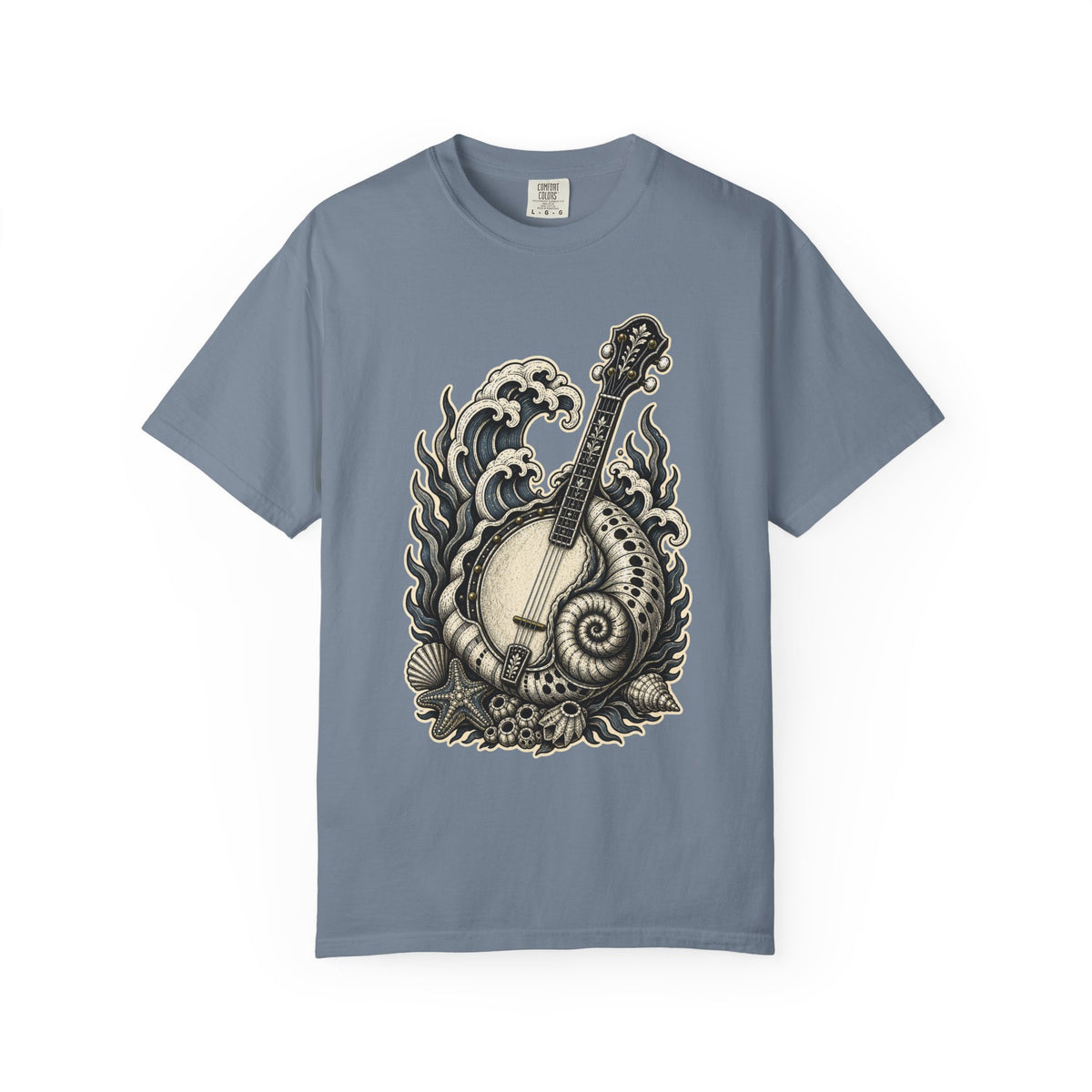 Blackwork Tidepool Banjo Shell T-Shirt Graphic