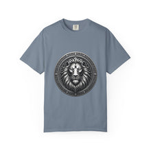 Ornate Lion Crest Monochrome T-Shirt Graphic