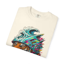 Glitch Surf Tiger Helmet Graphic Tee